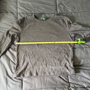 Lauren Ralph Lauren Heather Gray Long Sleeve Crewneck Shirt